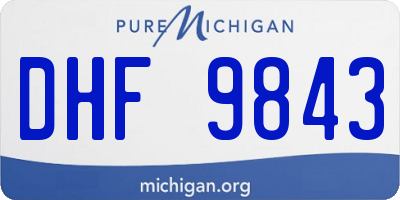 MI license plate DHF9843