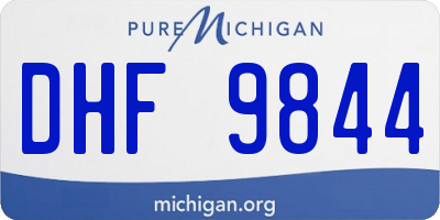 MI license plate DHF9844
