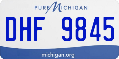 MI license plate DHF9845