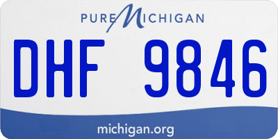 MI license plate DHF9846