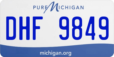 MI license plate DHF9849