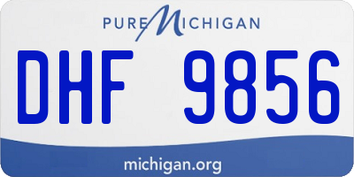 MI license plate DHF9856