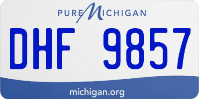 MI license plate DHF9857