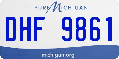 MI license plate DHF9861