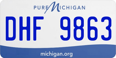 MI license plate DHF9863