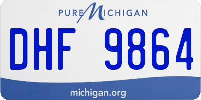 MI license plate DHF9864