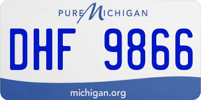 MI license plate DHF9866