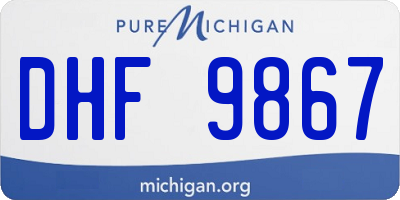 MI license plate DHF9867