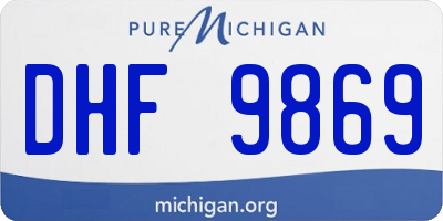 MI license plate DHF9869
