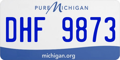 MI license plate DHF9873