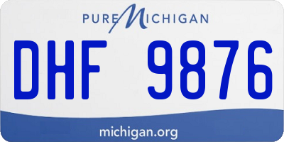 MI license plate DHF9876