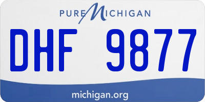 MI license plate DHF9877