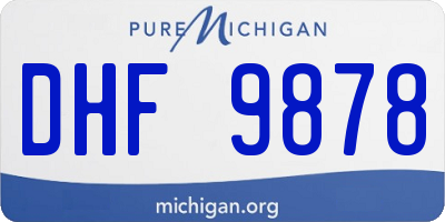 MI license plate DHF9878