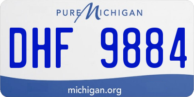 MI license plate DHF9884