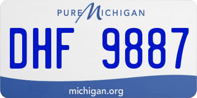 MI license plate DHF9887