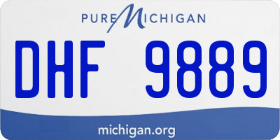 MI license plate DHF9889