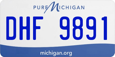 MI license plate DHF9891