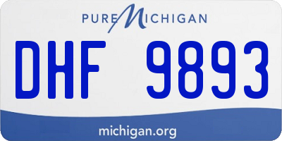 MI license plate DHF9893