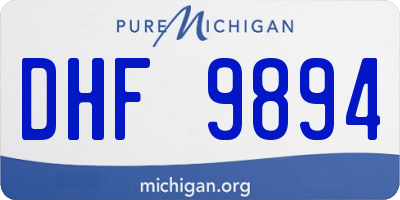 MI license plate DHF9894