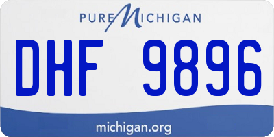 MI license plate DHF9896
