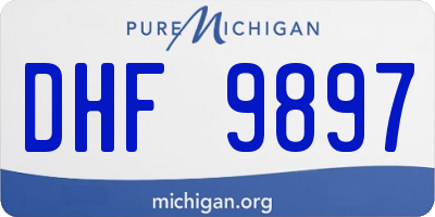 MI license plate DHF9897