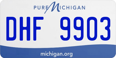 MI license plate DHF9903