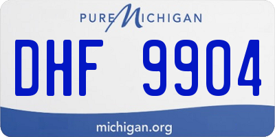 MI license plate DHF9904