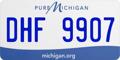 MI license plate DHF9907