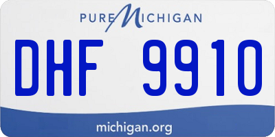 MI license plate DHF9910