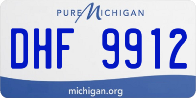 MI license plate DHF9912