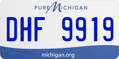 MI license plate DHF9919