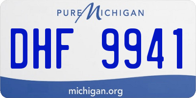 MI license plate DHF9941
