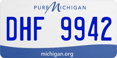 MI license plate DHF9942