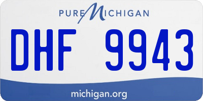 MI license plate DHF9943