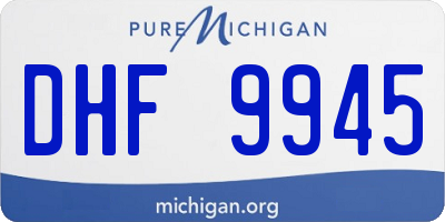 MI license plate DHF9945