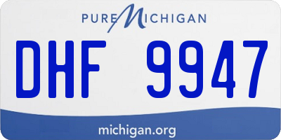 MI license plate DHF9947