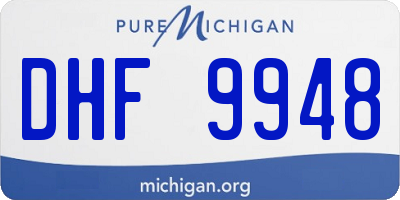 MI license plate DHF9948