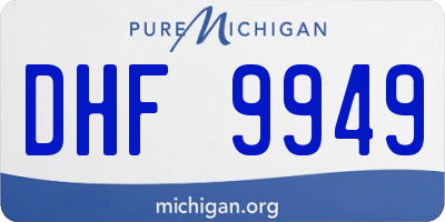 MI license plate DHF9949