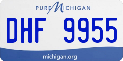 MI license plate DHF9955