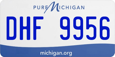 MI license plate DHF9956
