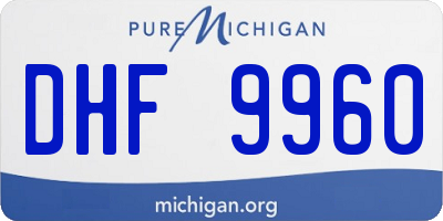 MI license plate DHF9960