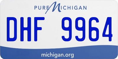 MI license plate DHF9964