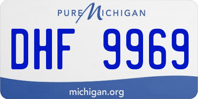 MI license plate DHF9969