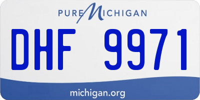 MI license plate DHF9971