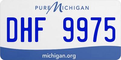MI license plate DHF9975