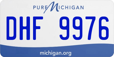 MI license plate DHF9976