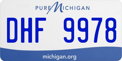 MI license plate DHF9978
