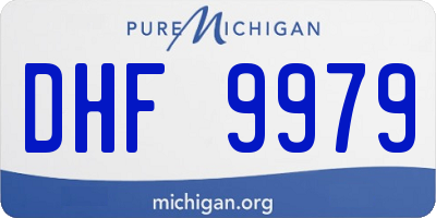 MI license plate DHF9979