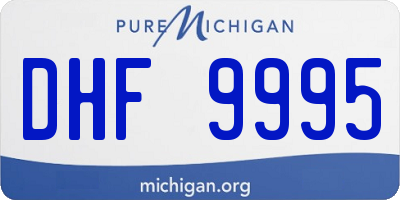MI license plate DHF9995