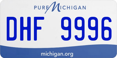 MI license plate DHF9996